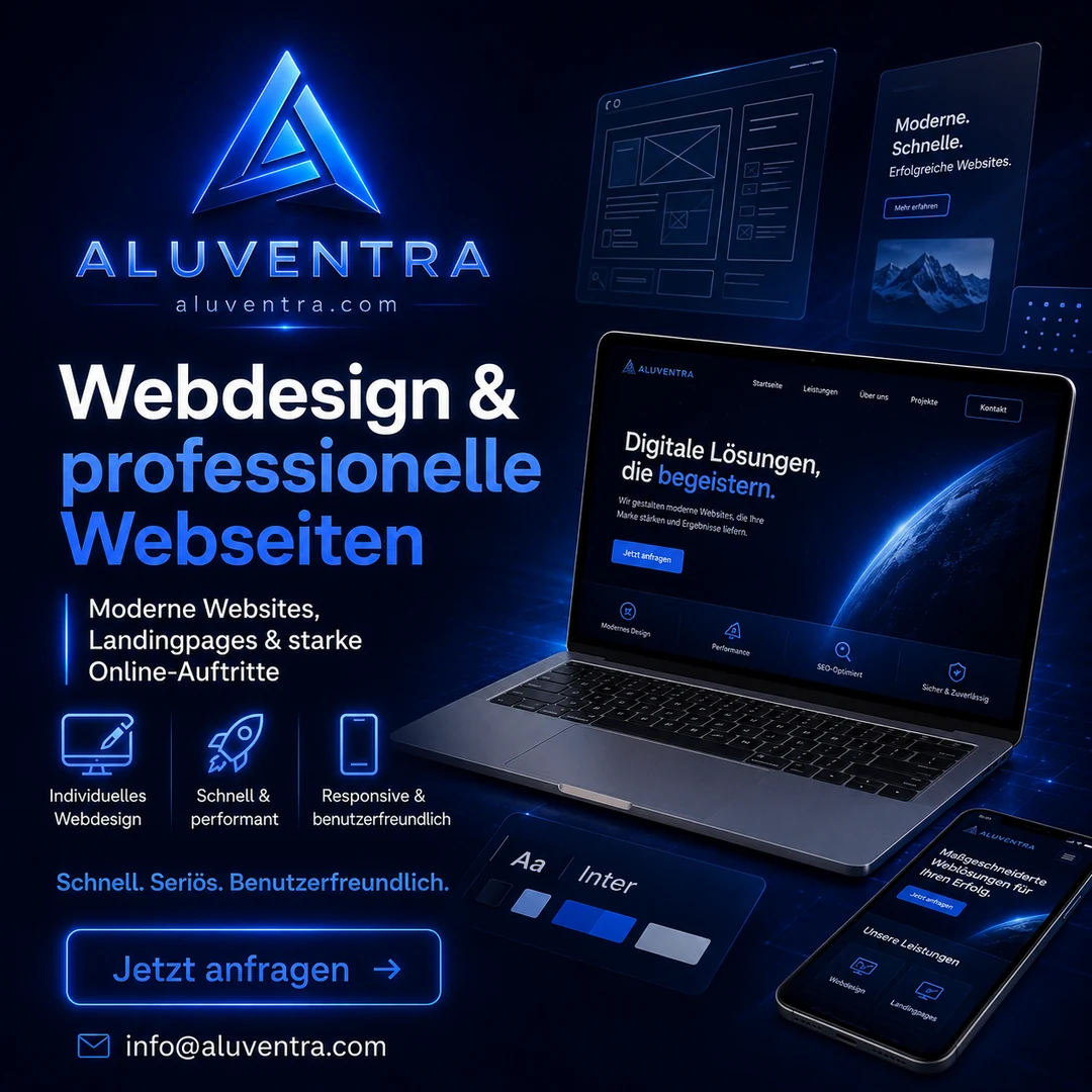 Aluventra Webdesign und Landingpages